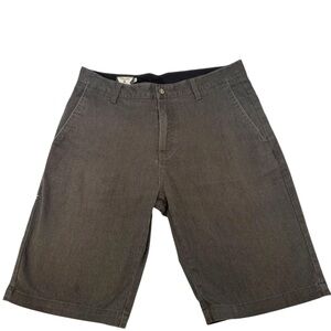 Volcom Brown Flat Front Shorts Classic Style